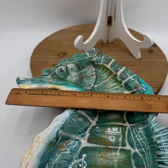 Pier 1 Large Melamine Seahorse Shaped Tray Server Chip N Dip 19" x 8" Spikey pla - Picture 9 of 11